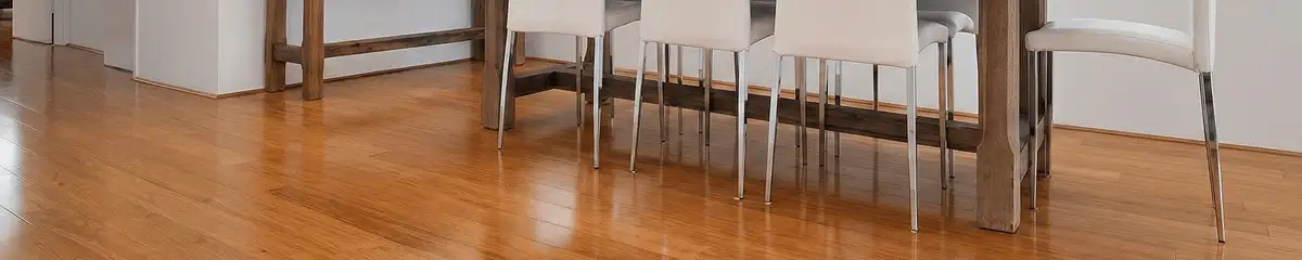 Professionally installed and refinished bamboo flooring in a residential home, showcasing smooth finish and natural wood tones in Milwaukee, WI