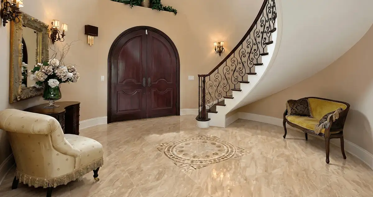 Entrance hall with professionally installed ceramic tile flooring in Milwaukee WI