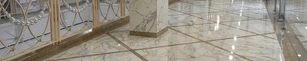 Beautiful marble floor professionally installed in Milwaukee, WI